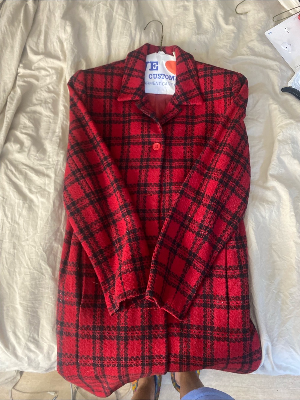 Amanda Smith Red and Black Plaid Women's Coat - Classic